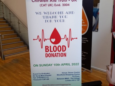 चितवन एड ट्रस्ट(क्याट) यूकेको आयोजनामा रक्तदान कार्यक्रम
